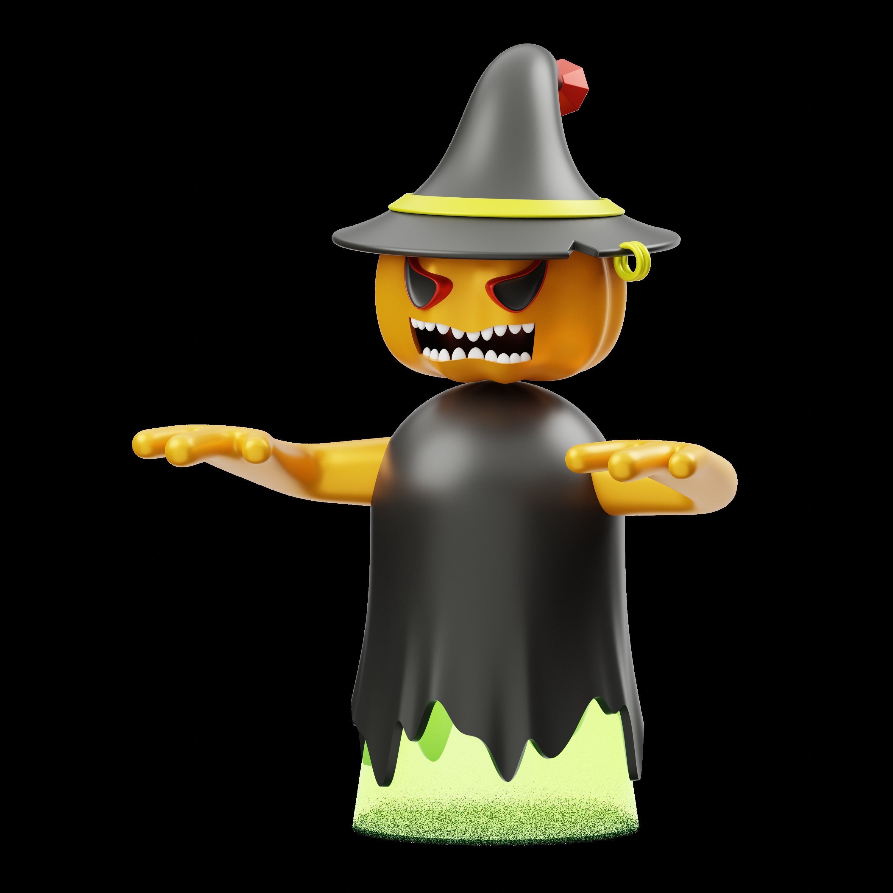 Halloween V2 3D Illustration Low-poly 3D model_6