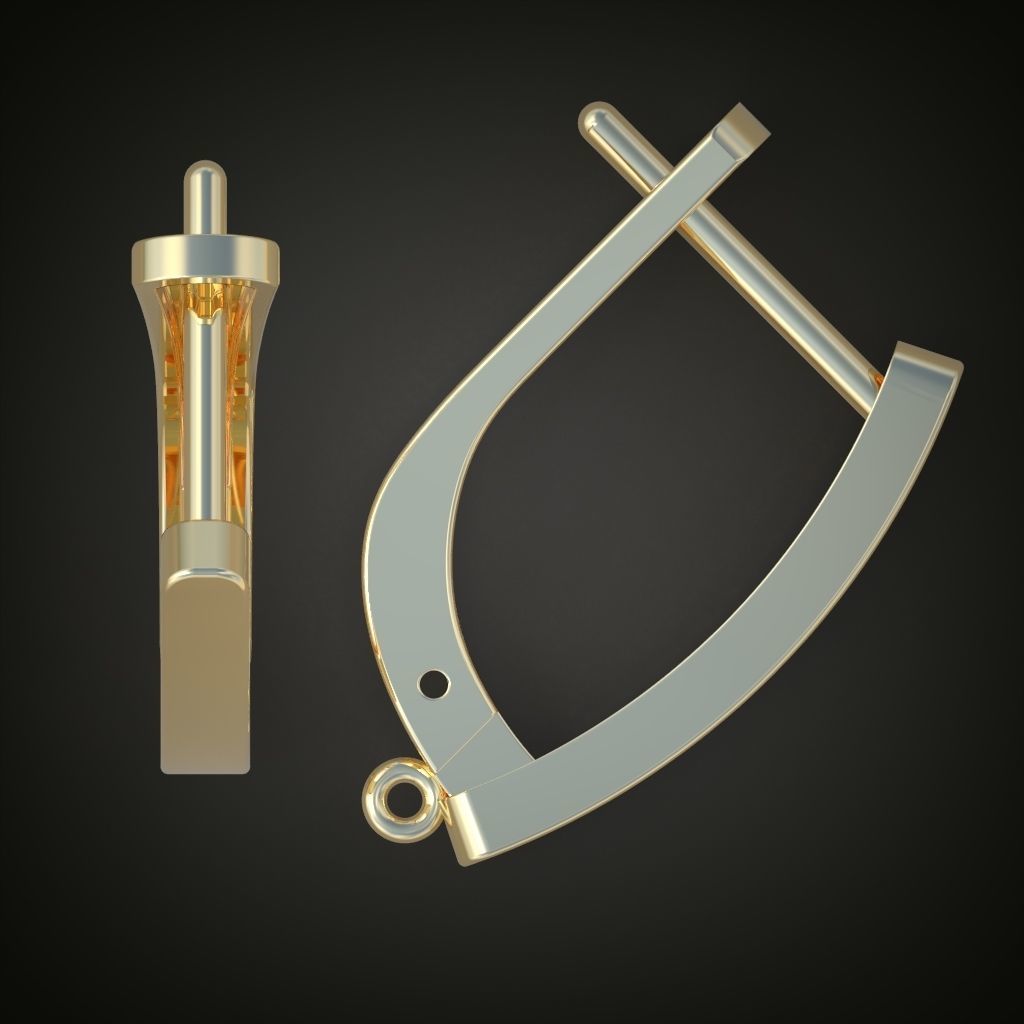 Earring 3D model 3D printable model 0136-11 3D print model_15