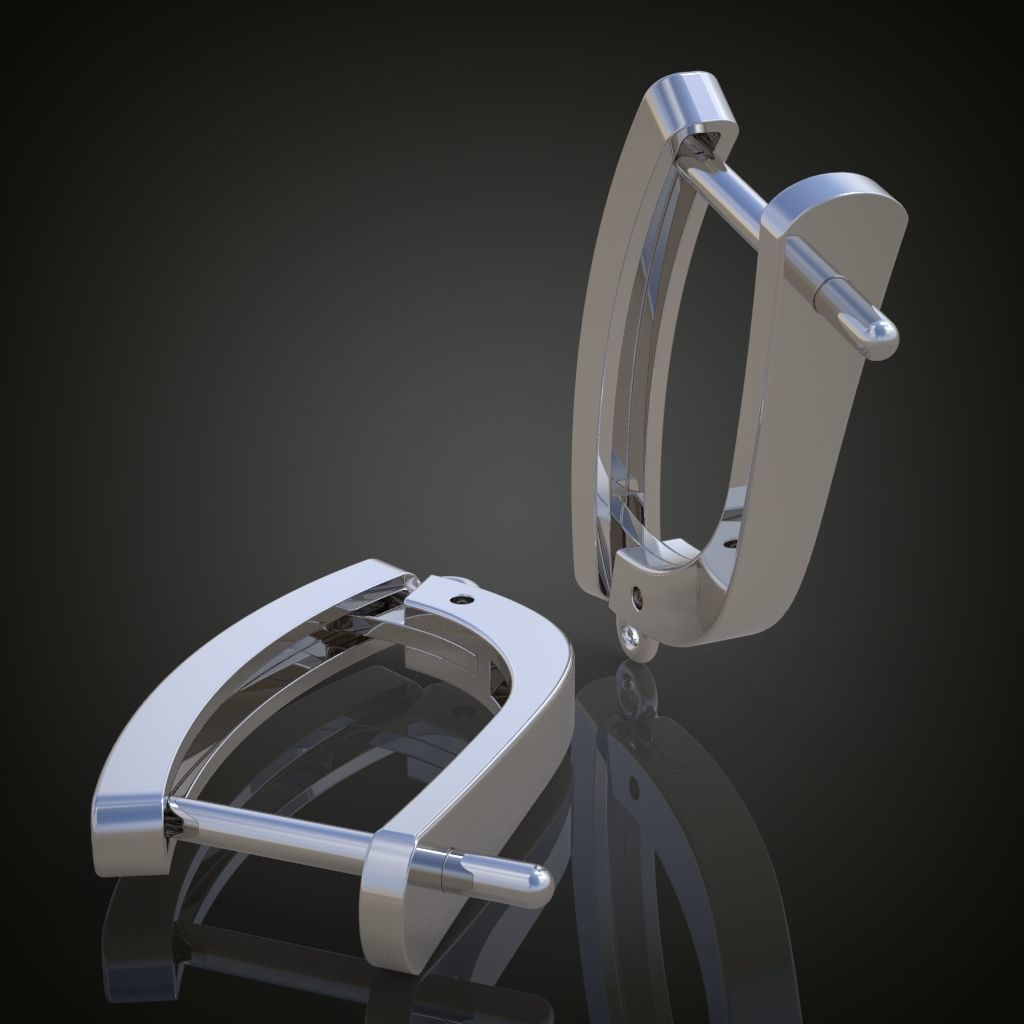 Earring 3D model 3D printable model 0136-11 3D print model_8