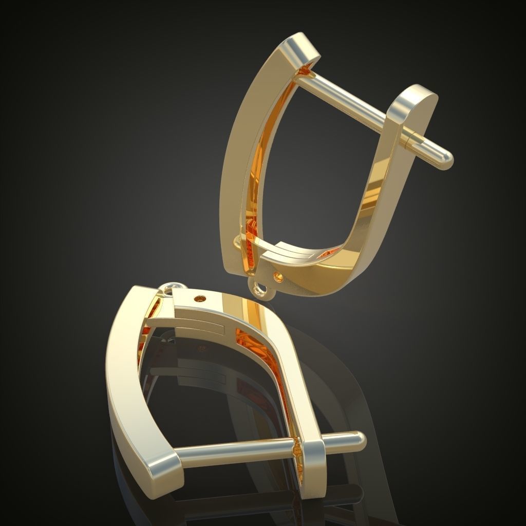 Earring 3D model 3D printable model 0136-11 3D print model_12