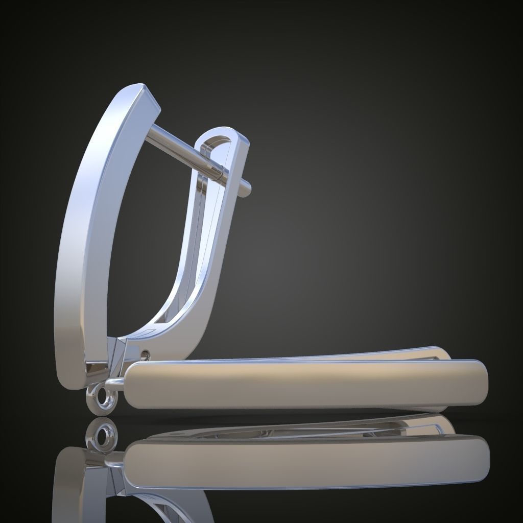 Earring 3D model 3D printable model 0136-11 3D print model_7