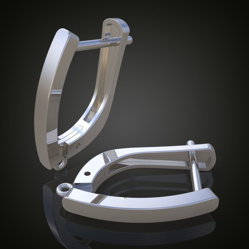 Earring 3D model 3D printable model 0136-11 3D print model_10