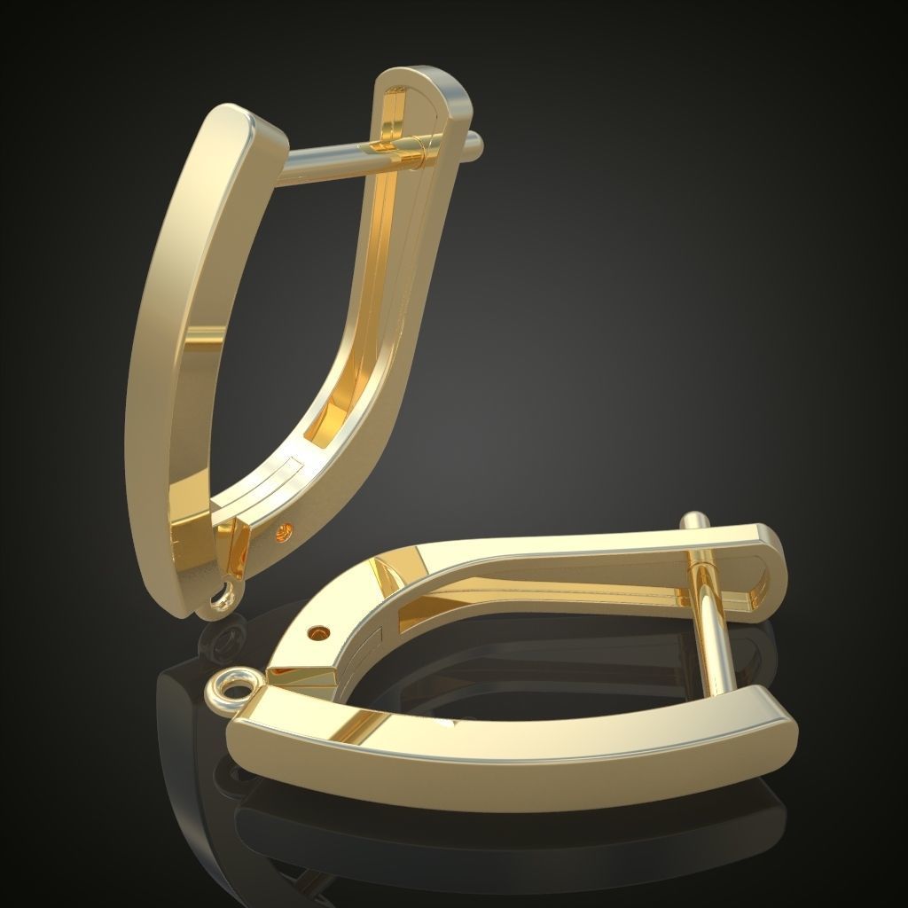 Earring 3D model 3D printable model 0136-11 3D print model_11