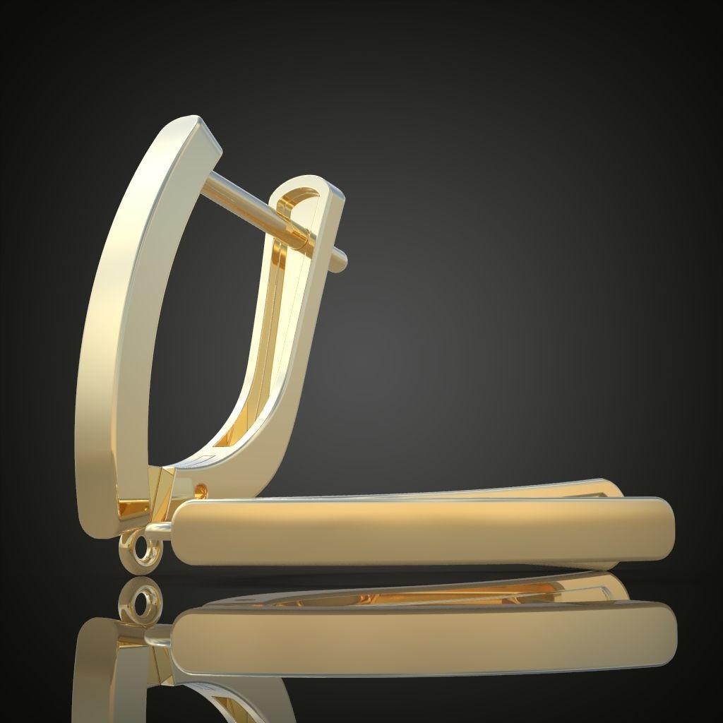 Earring 3D model 3D printable model 0136-11 3D print model_6