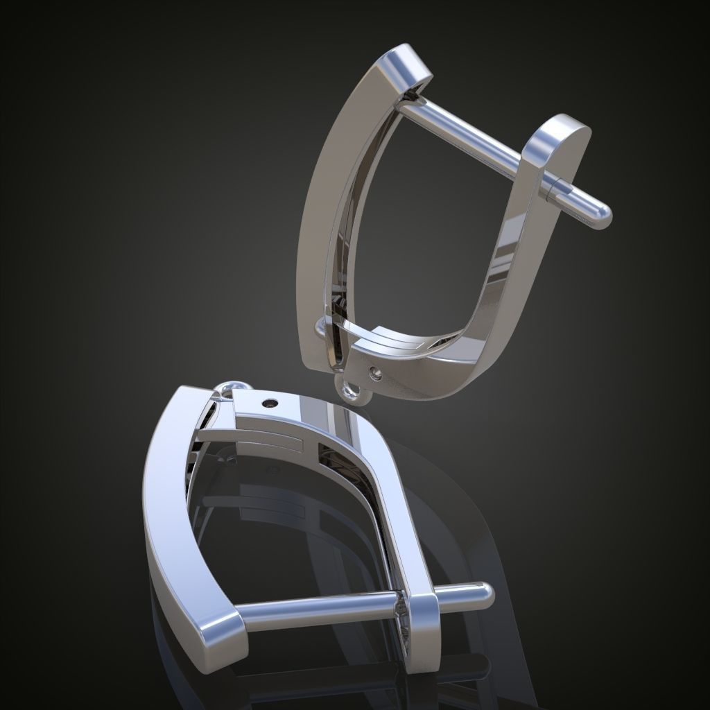 Earring 3D model 3D printable model 0136-11 3D print model_13