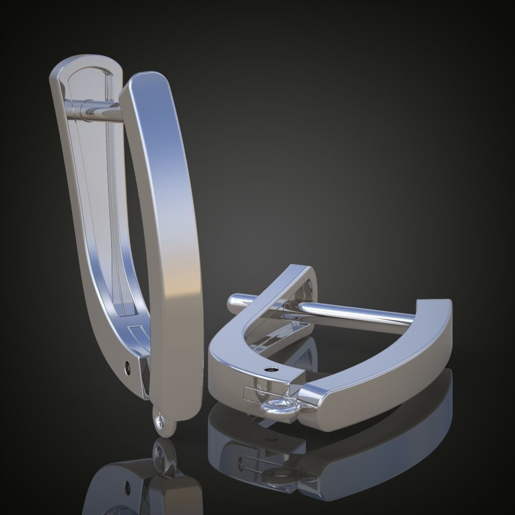 Earring 3D model 3D printable model 0136-11 3D print model_17