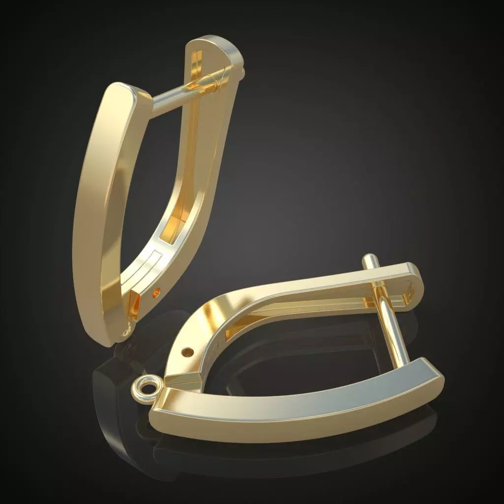 Earring 3D model 3D printable model 0136-11 3D print model_0