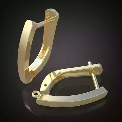 Earring 3D model 3D printable model 0136-11 3D print model