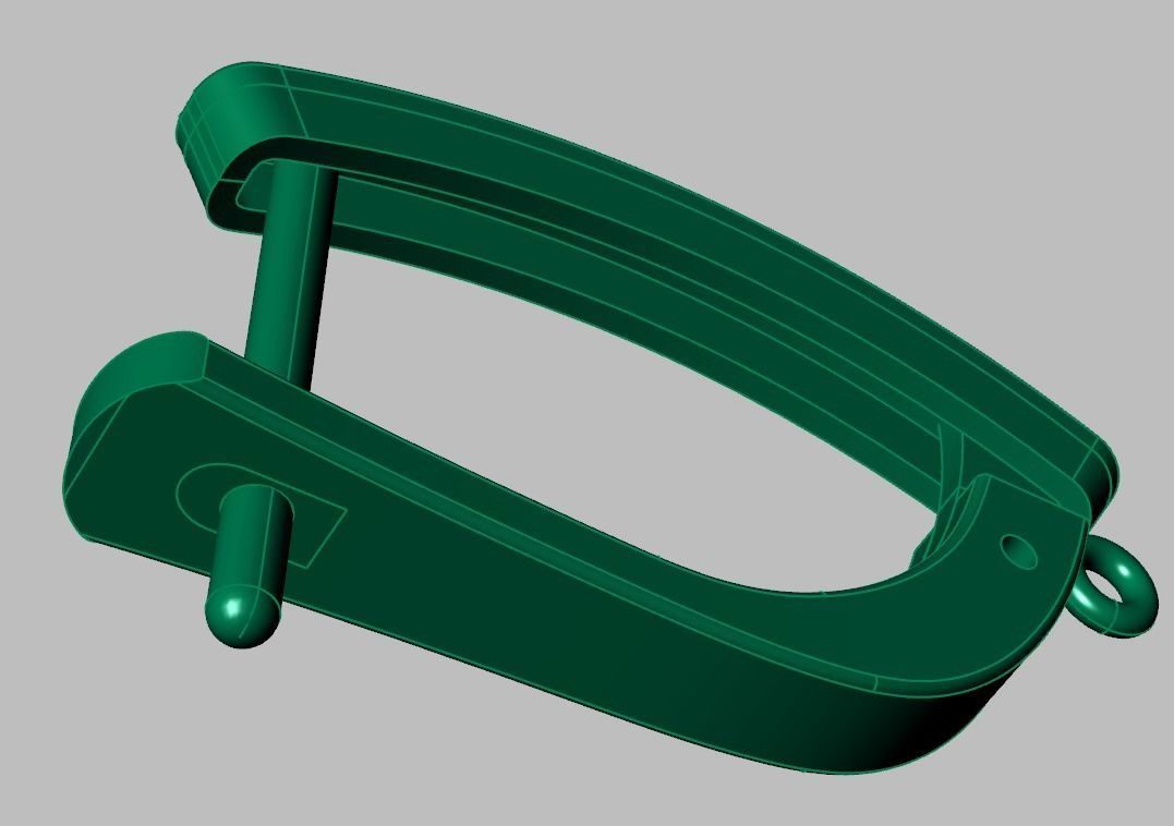 Earring 3D model 3D printable model 0136-11 3D print model_20