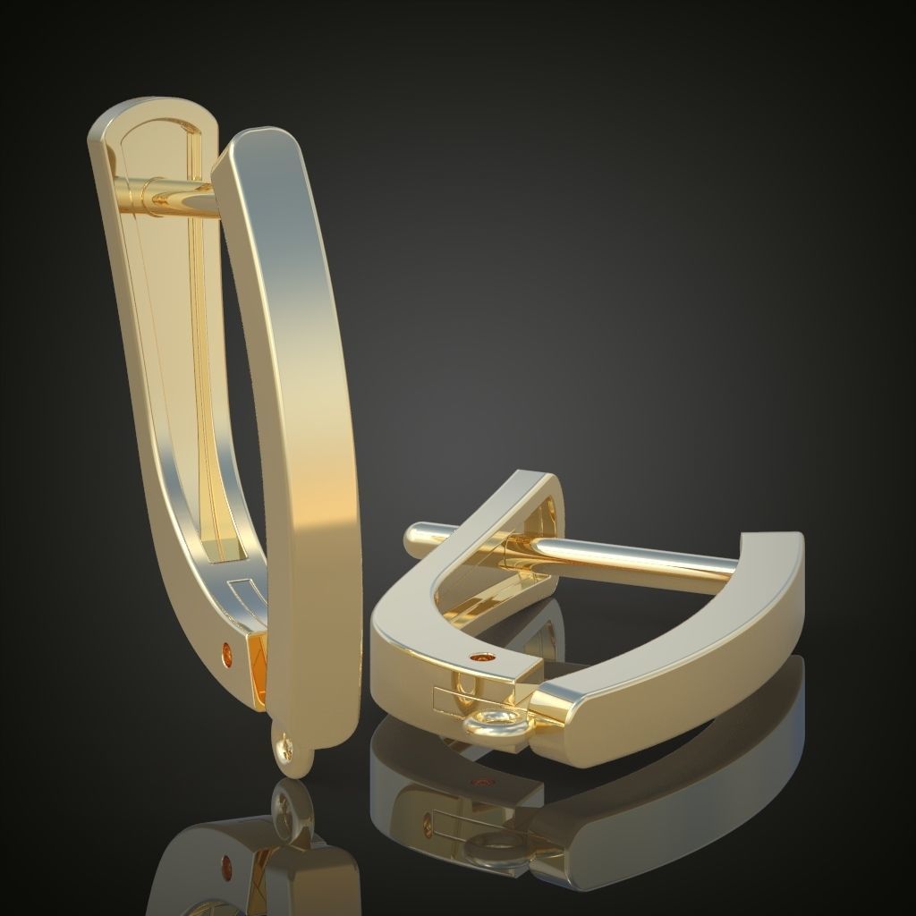 Earring 3D model 3D printable model 0136-11 3D print model_16