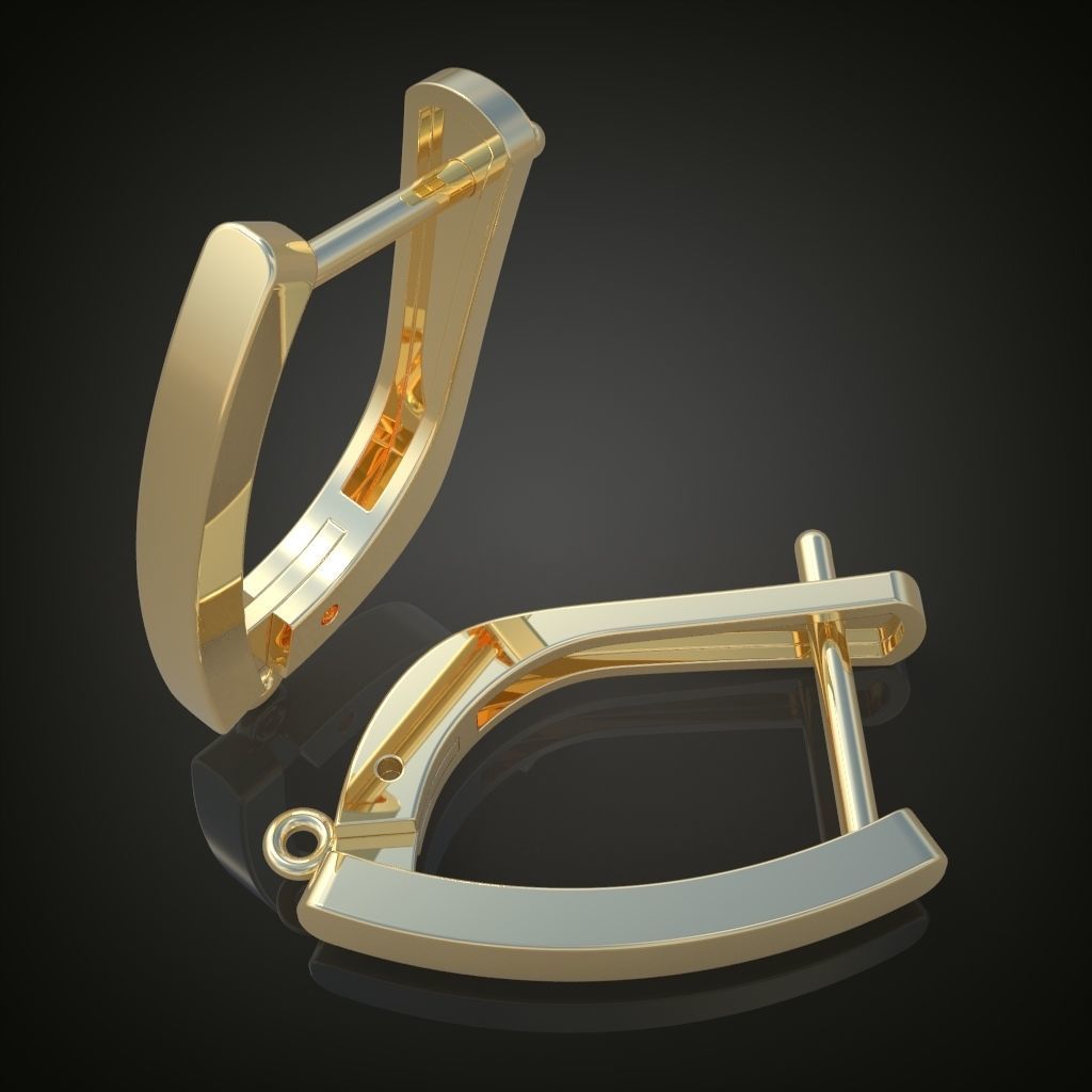Earring 3D model 3D printable model 0136-11 3D print model_5