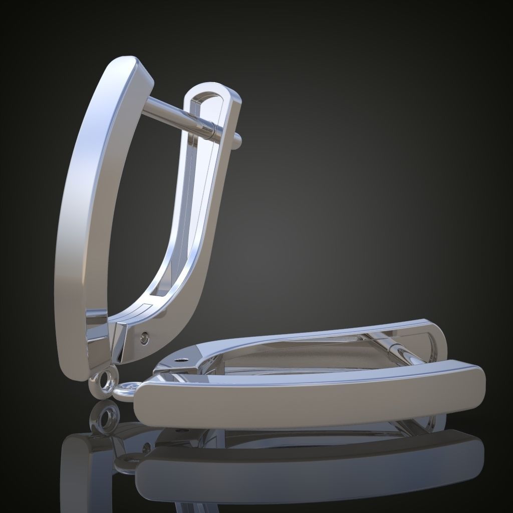 Earring 3D model 3D printable model 0136-11 3D print model_3