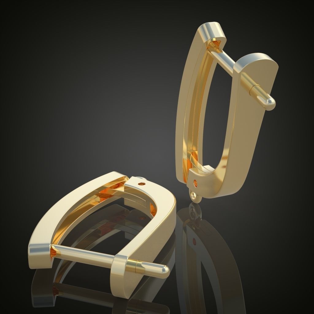 Earring 3D model 3D printable model 0136-11 3D print model_9
