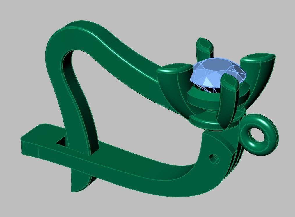 Earring 3D model 3D printable model 0137 3D print model_17