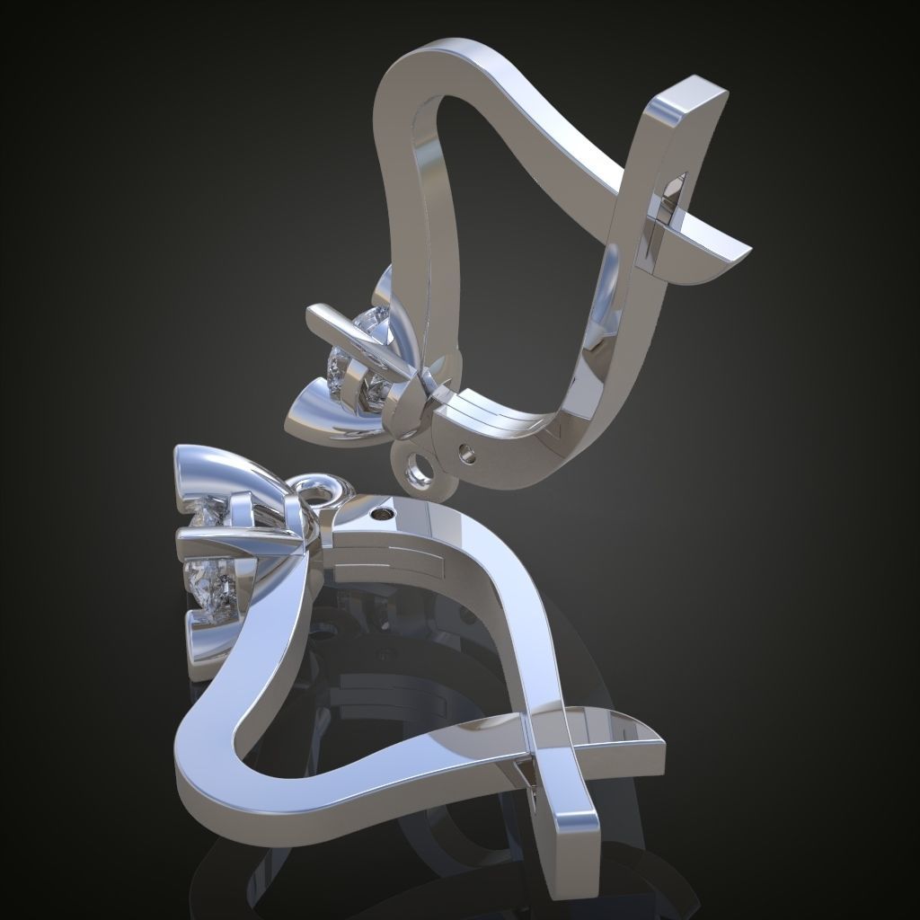 Earring 3D model 3D printable model 0137 3D print model_10