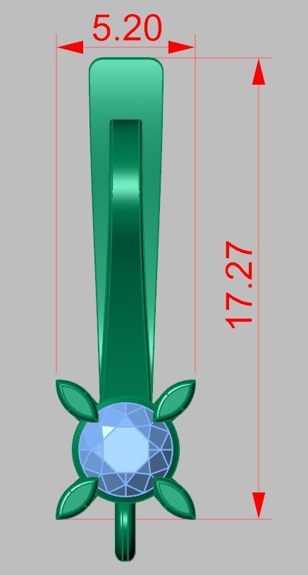 Earring 3D model 3D printable model 0137 3D print model_20