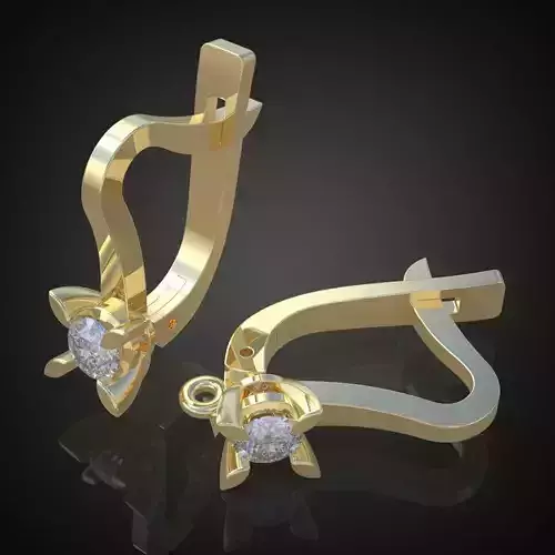 Earring 3D model 3D printable model 0137 3D print model