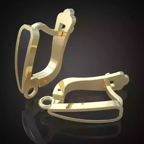 Earring 3D model 3D printable model 0138-9