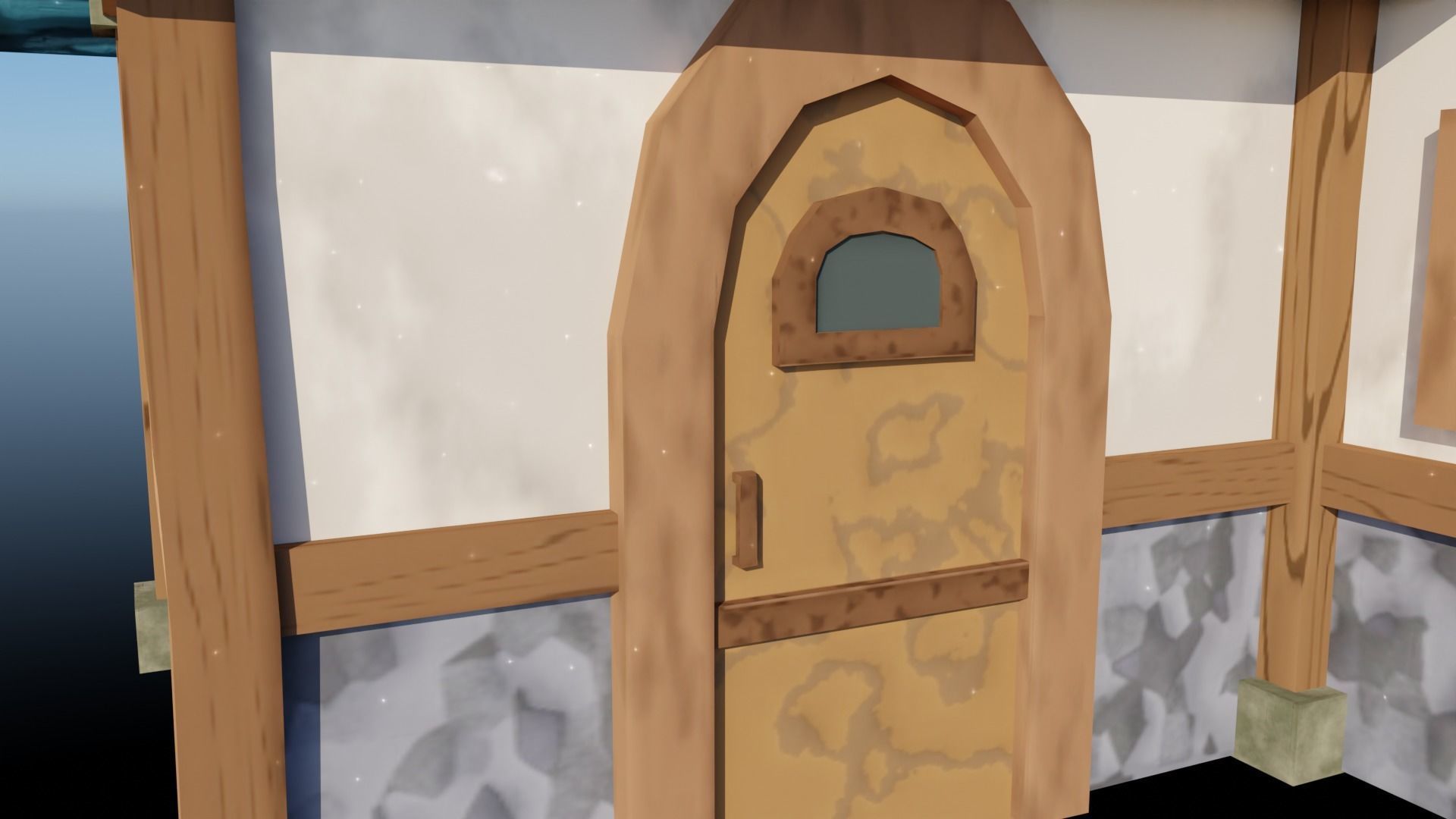 Medieval Low Poly House 2 Low-poly 3D model_16