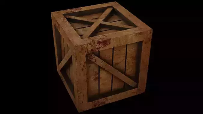Wooden Game Box Low-poly 3D model Wooden Game Box Low-poly 3D model
