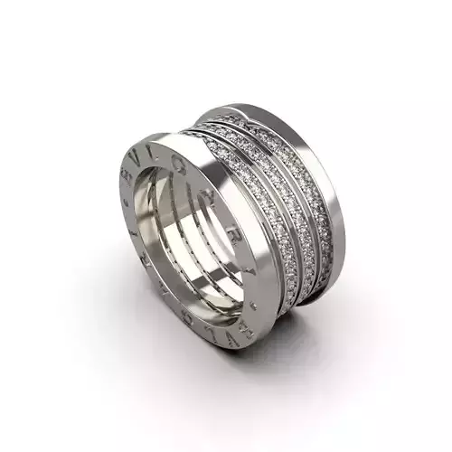 Ring with stones in a spiral