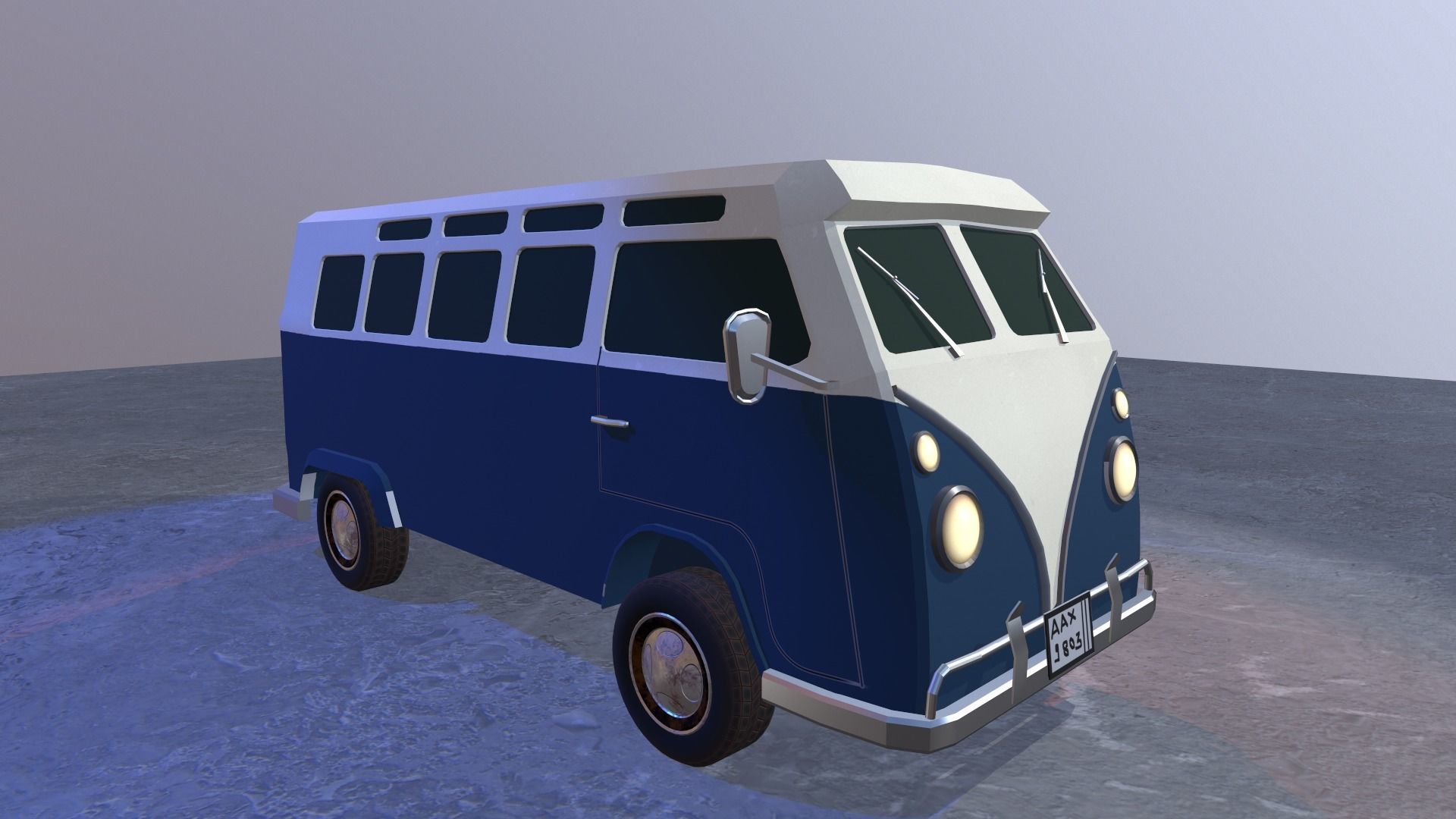Woki Bus Low-poly 3D model_6