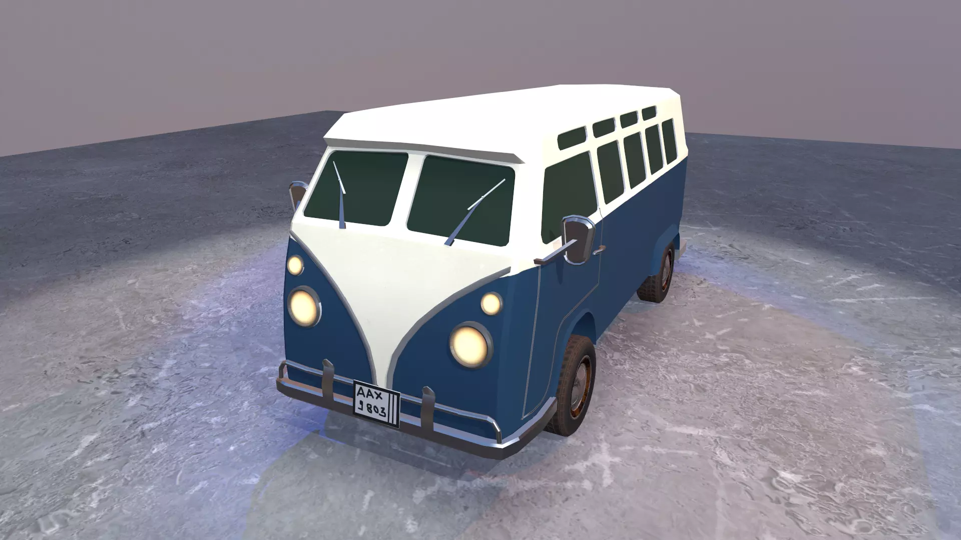 Woki Bus Low-poly 3D model_0
