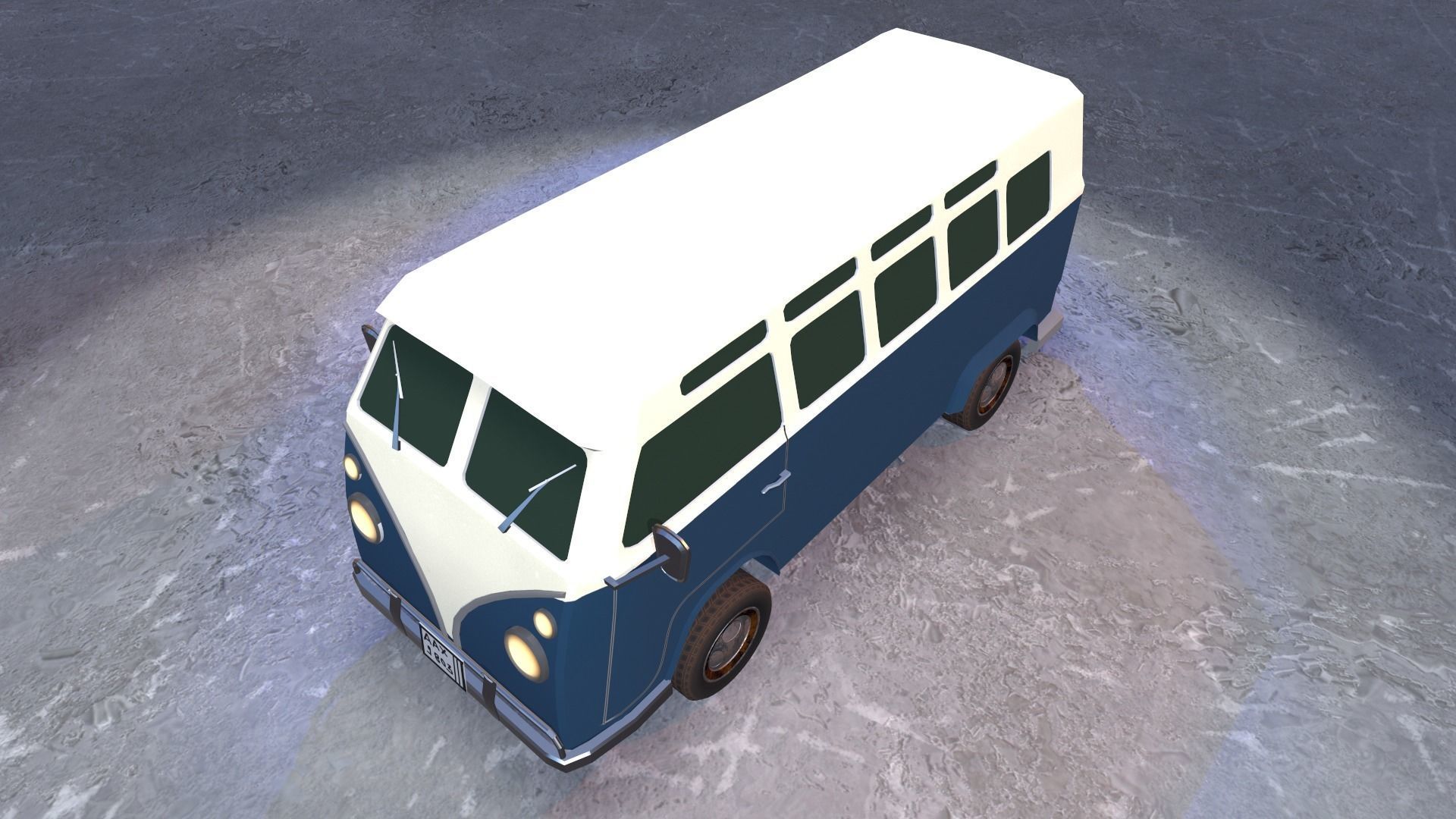 Woki Bus Low-poly 3D model_2