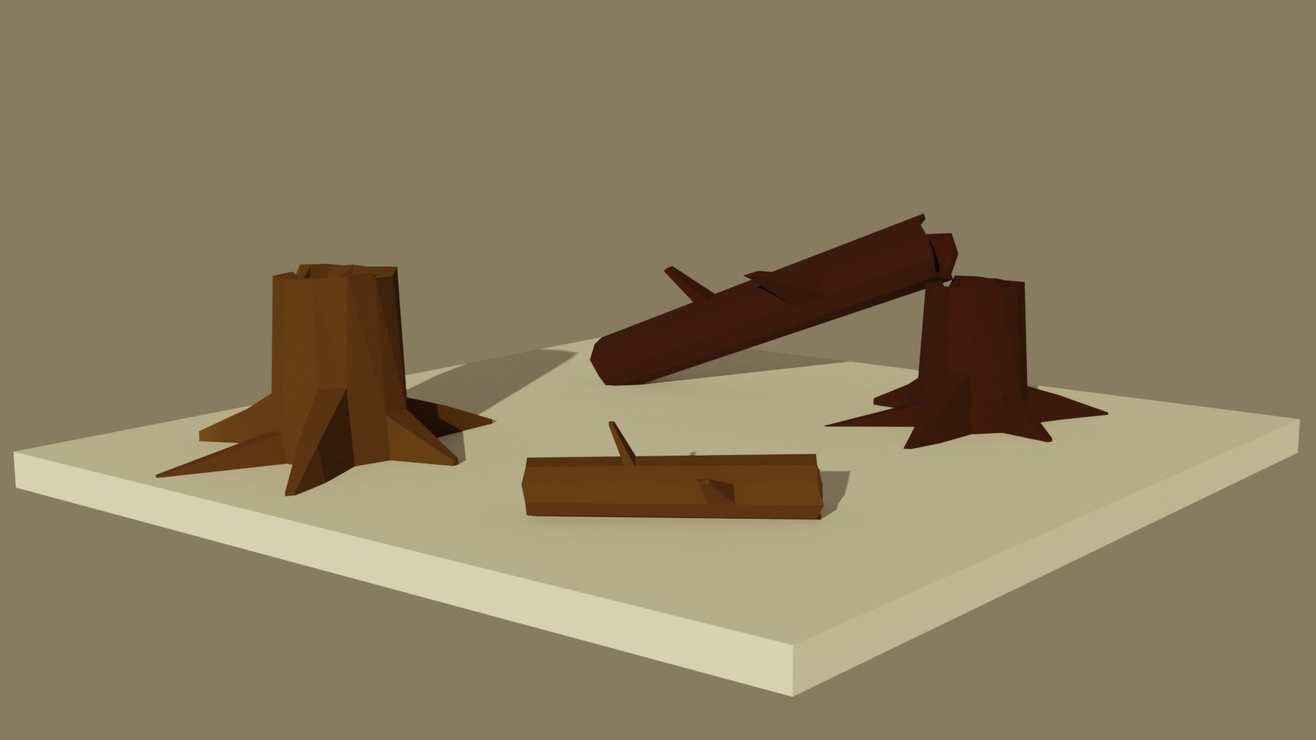 Low poly Forest Pack Free low-poly 3D model_7