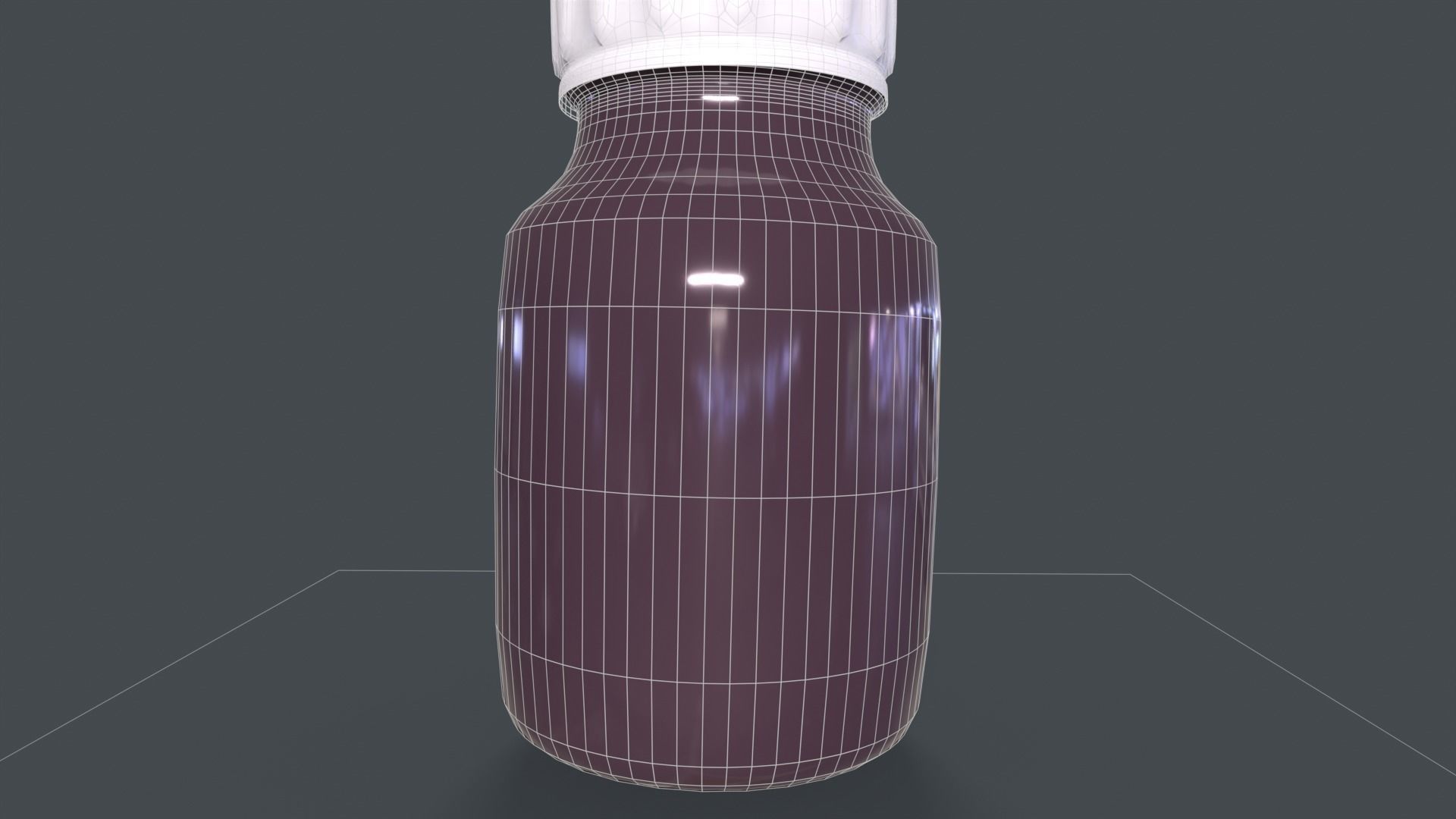 Medicine Bottle Low-poly 3D model_8