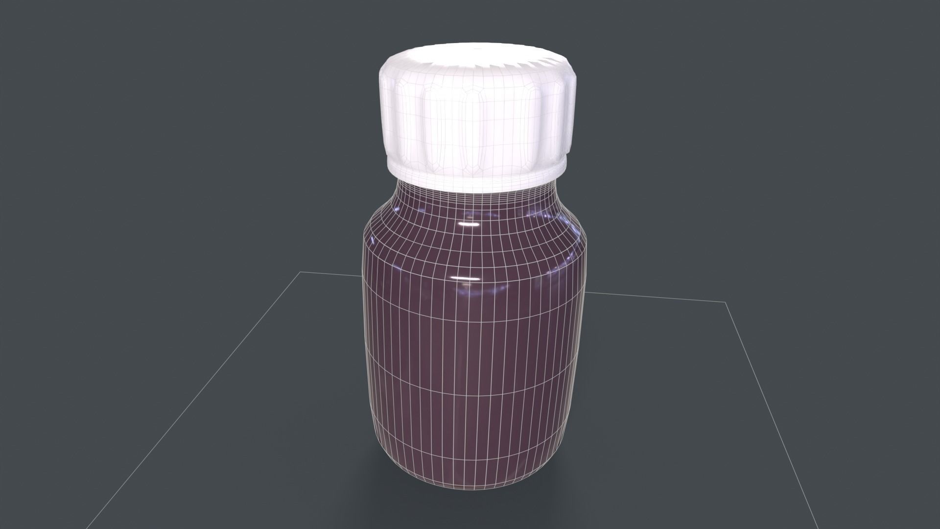 Medicine Bottle Low-poly 3D model_9