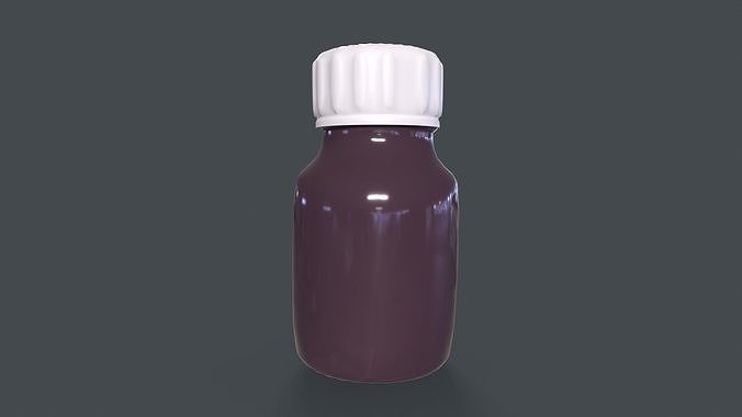 Medicine Bottle Low-poly 3D model