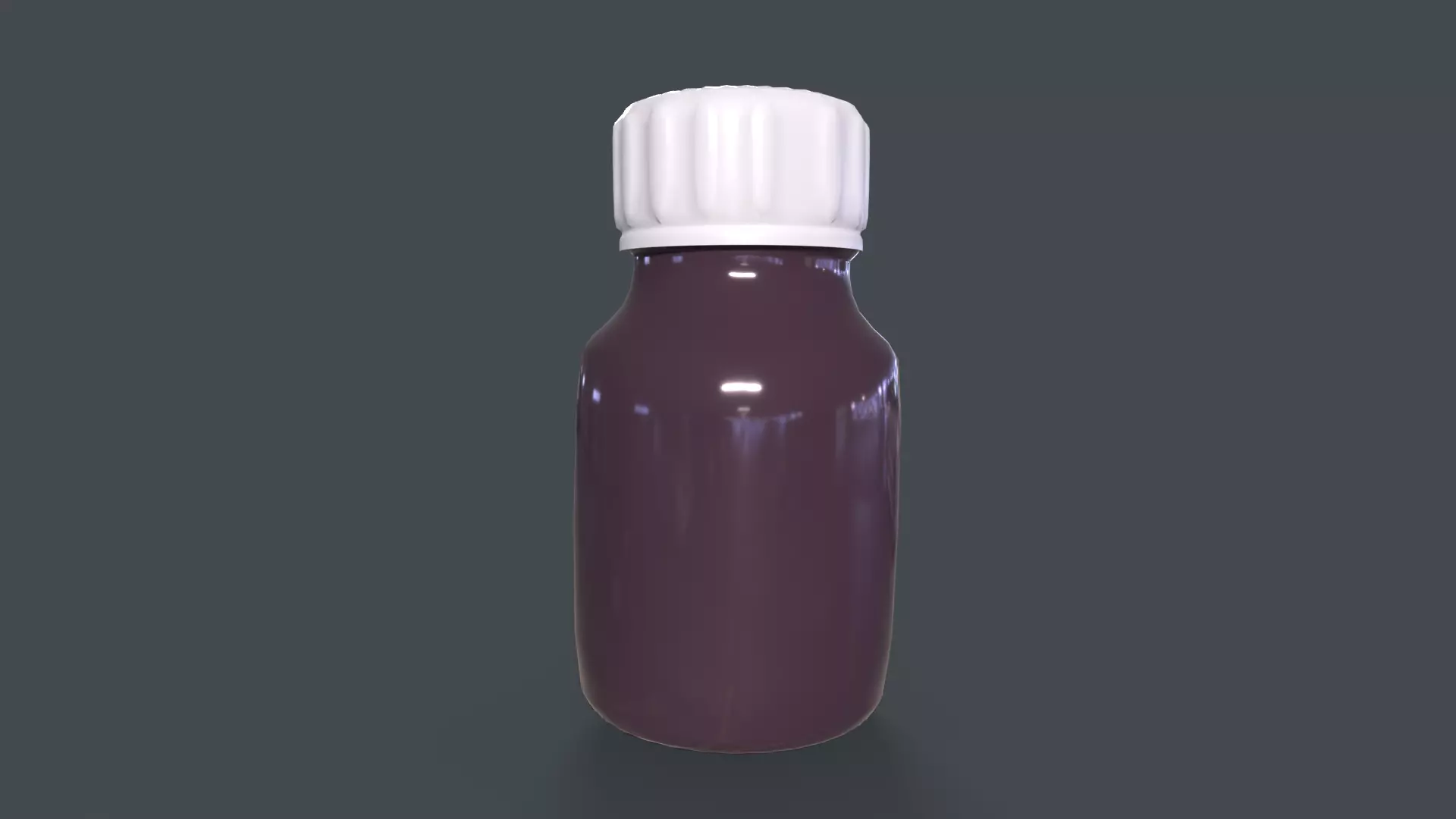 Medicine Bottle Low-poly 3D model_0