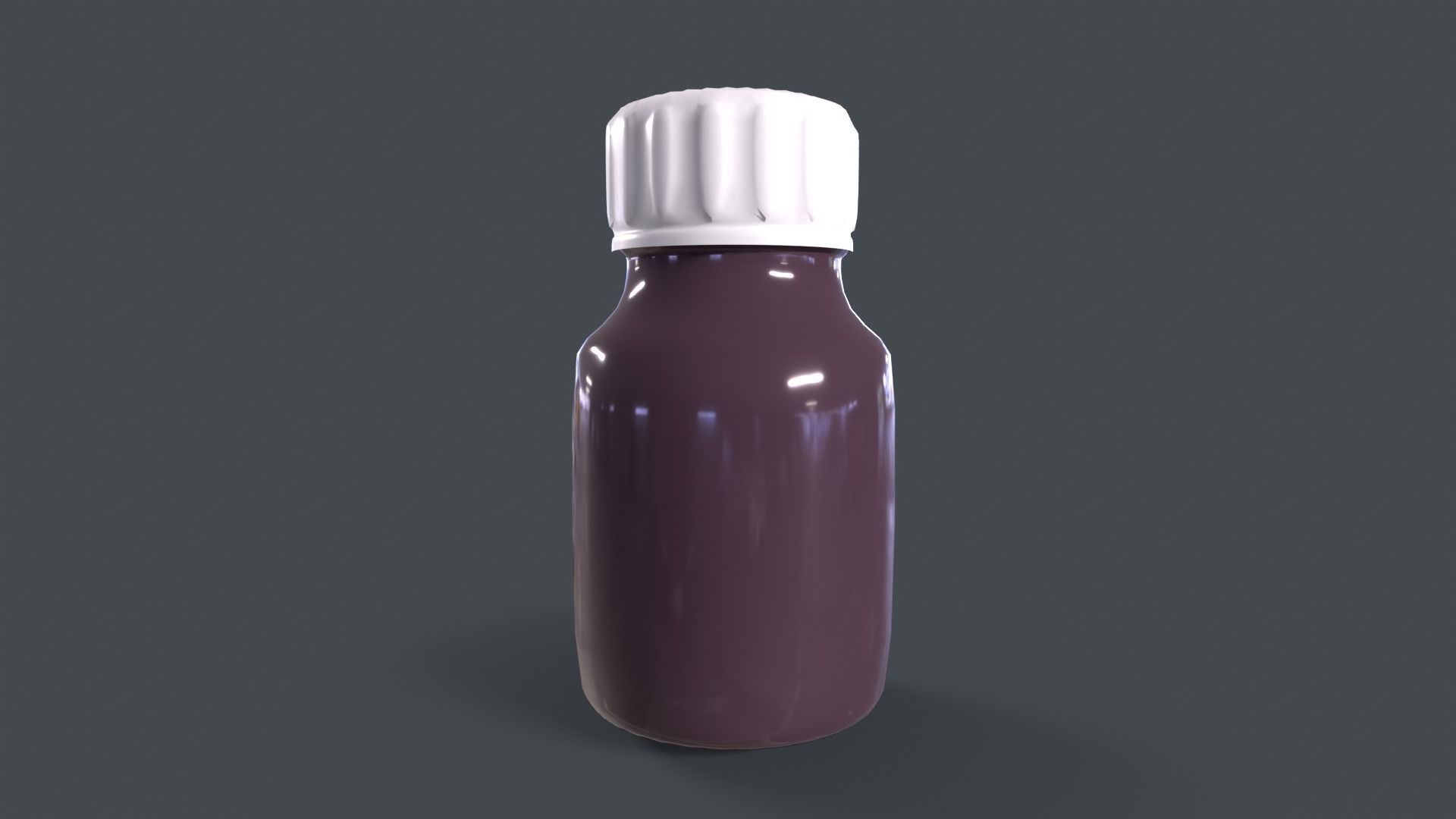 Medicine Bottle Low-poly 3D model_1