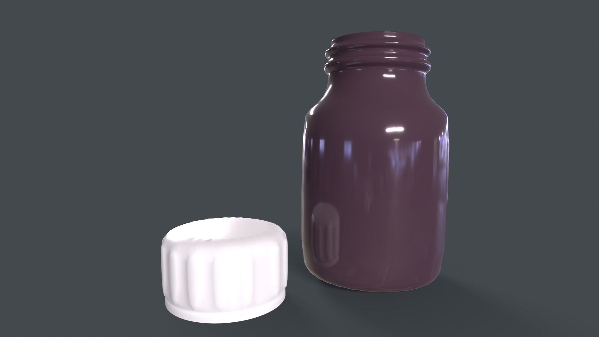 Medicine Bottle Low-poly 3D model_6