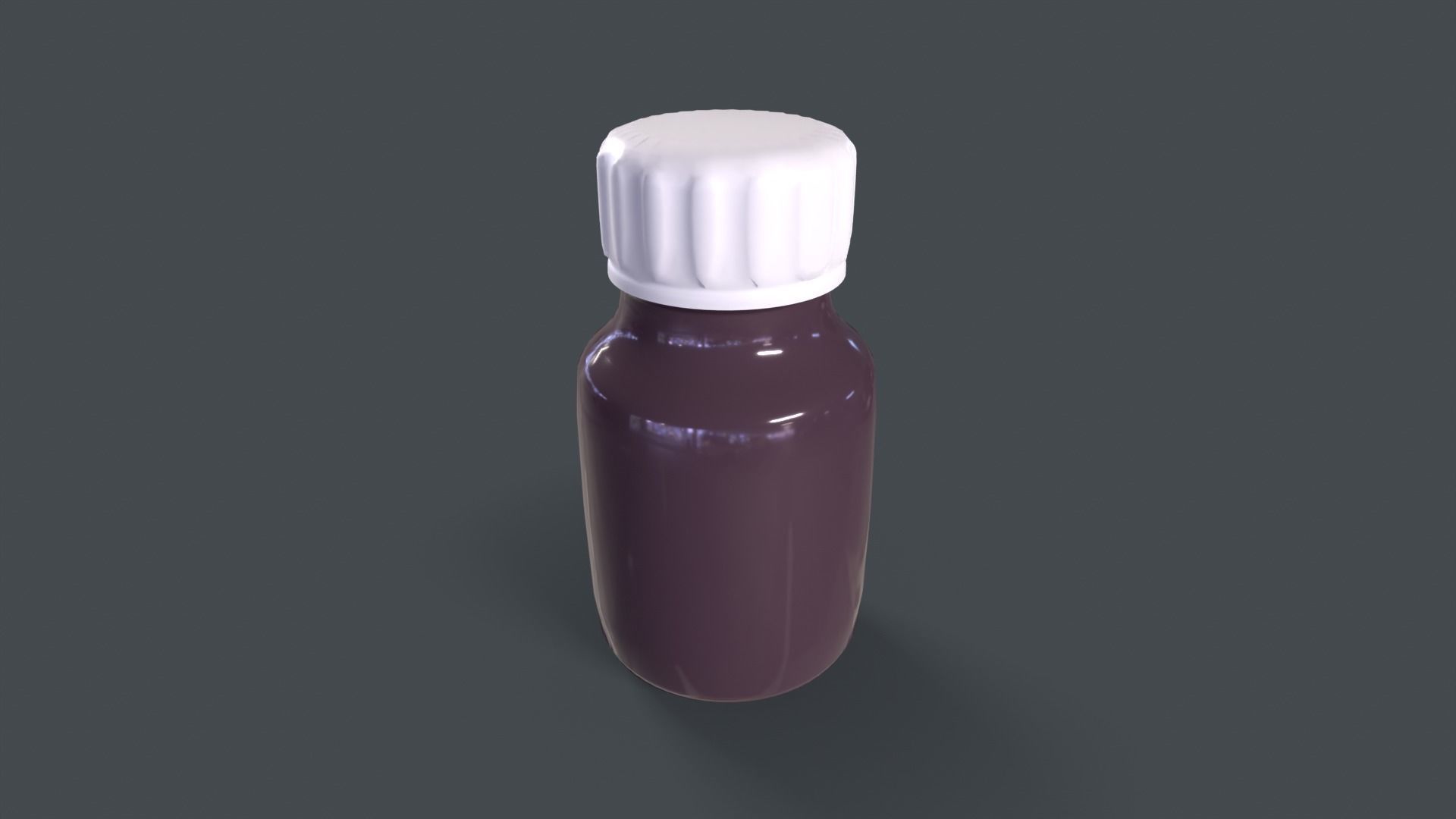 Medicine Bottle Low-poly 3D model_4