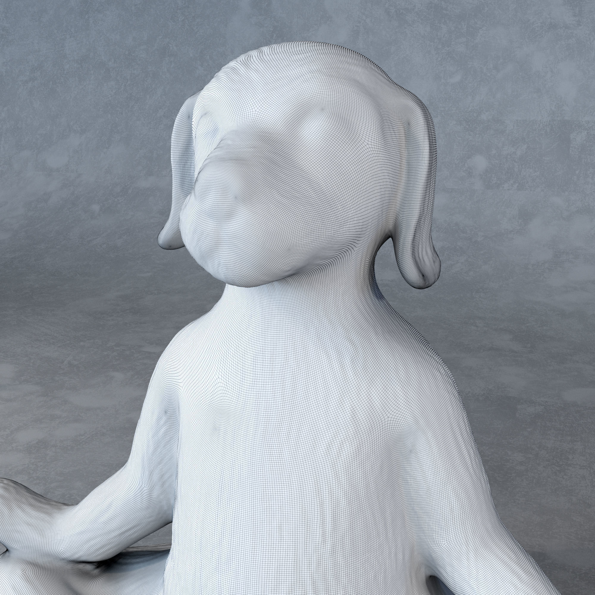 Yoga dog 3D print model_6