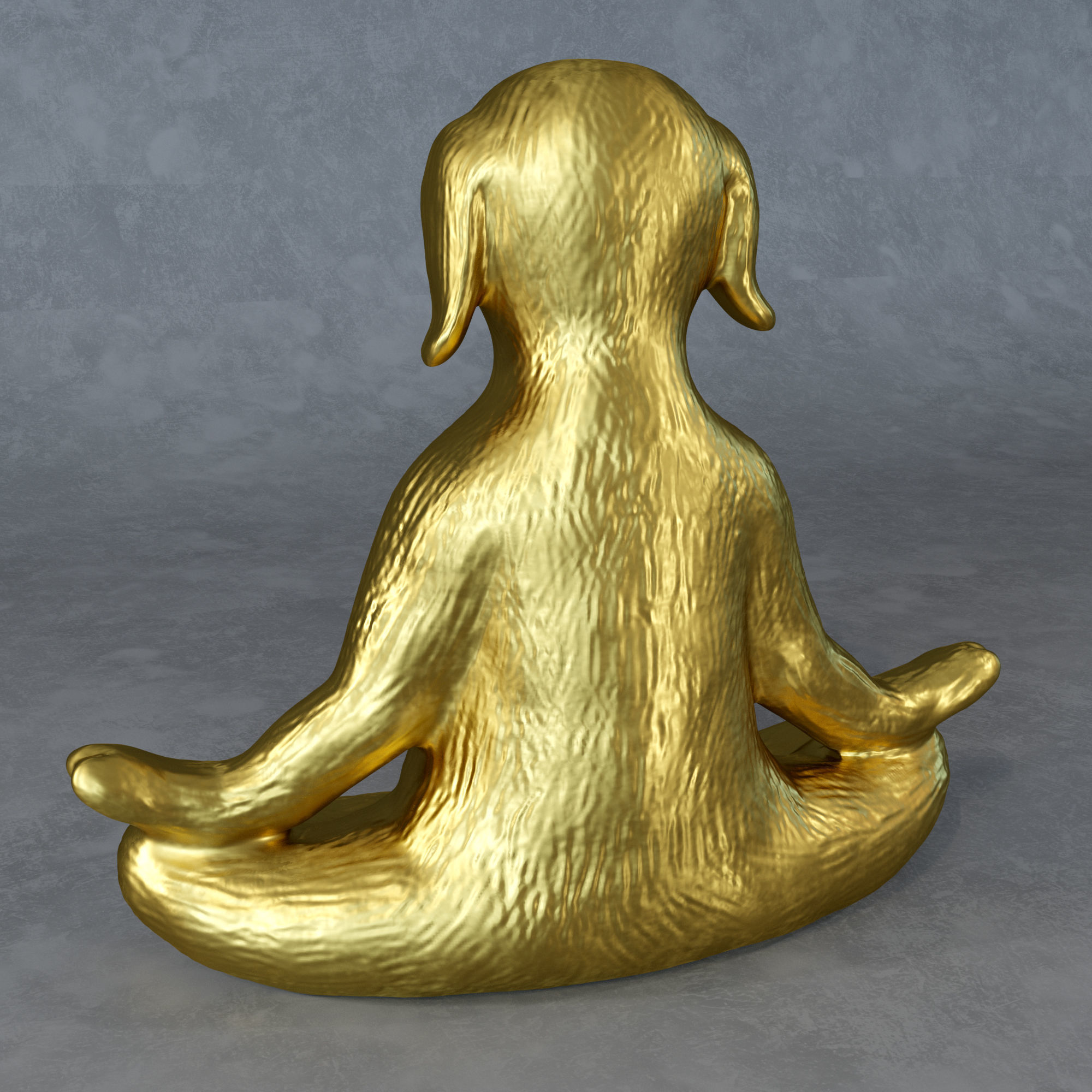 Yoga dog 3D print model_5