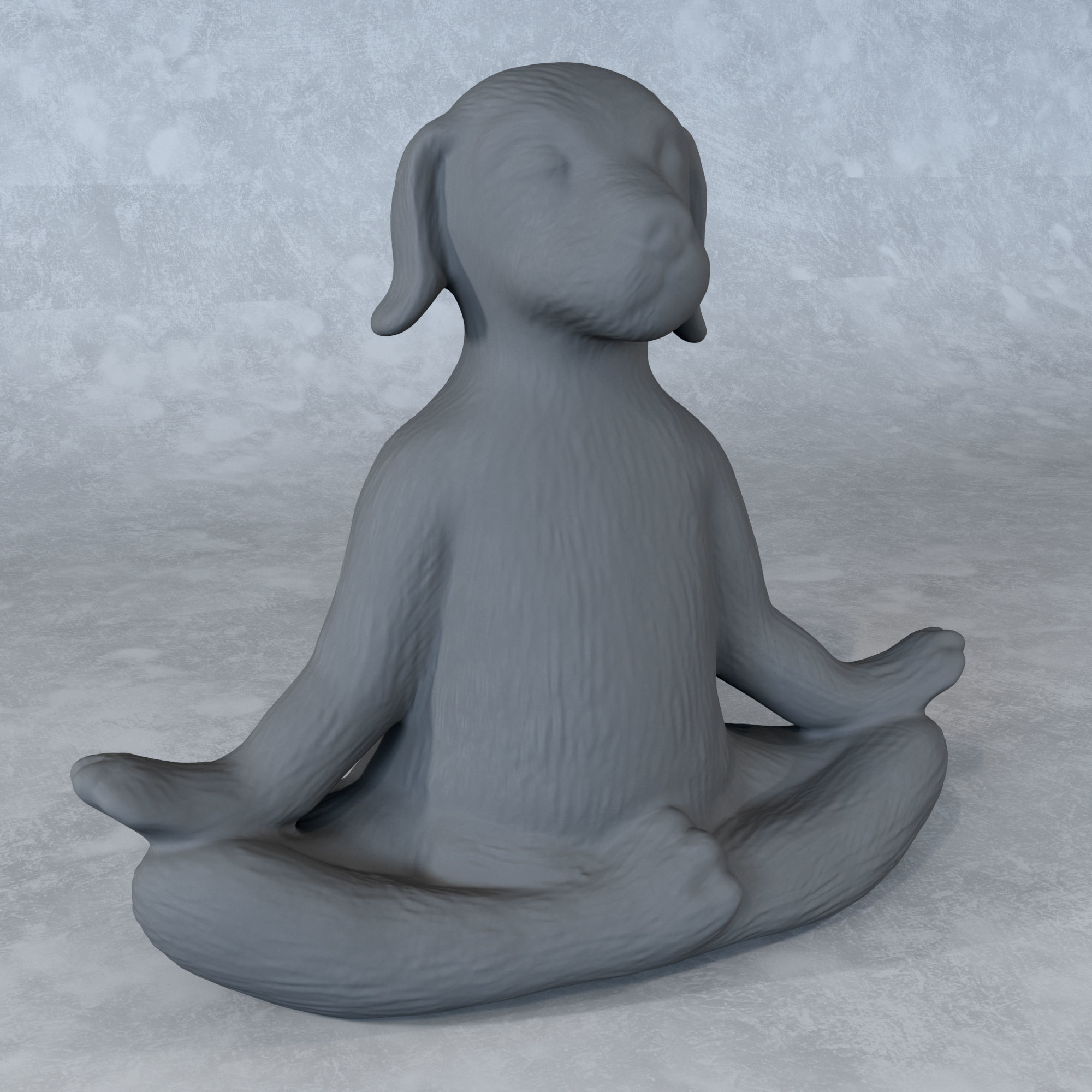 Yoga dog 3D print model_1