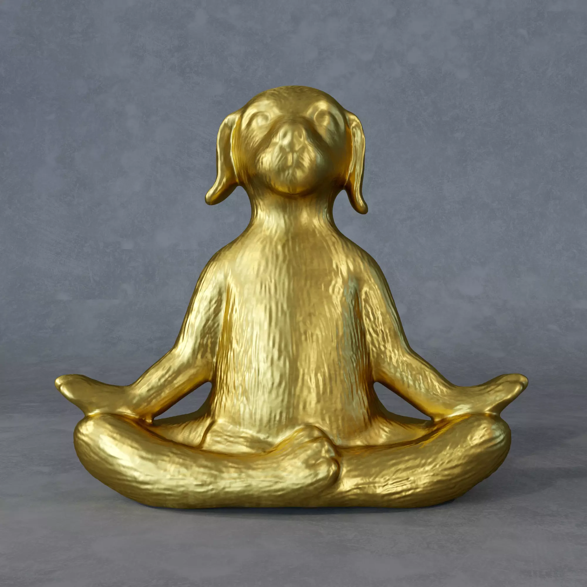 Yoga dog 3D print model_0