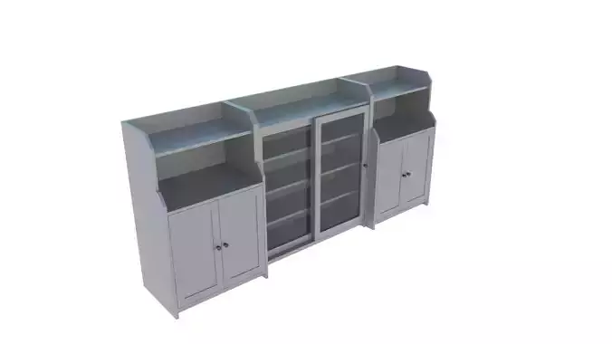 Storage combination 244x46x116 cm  3D model