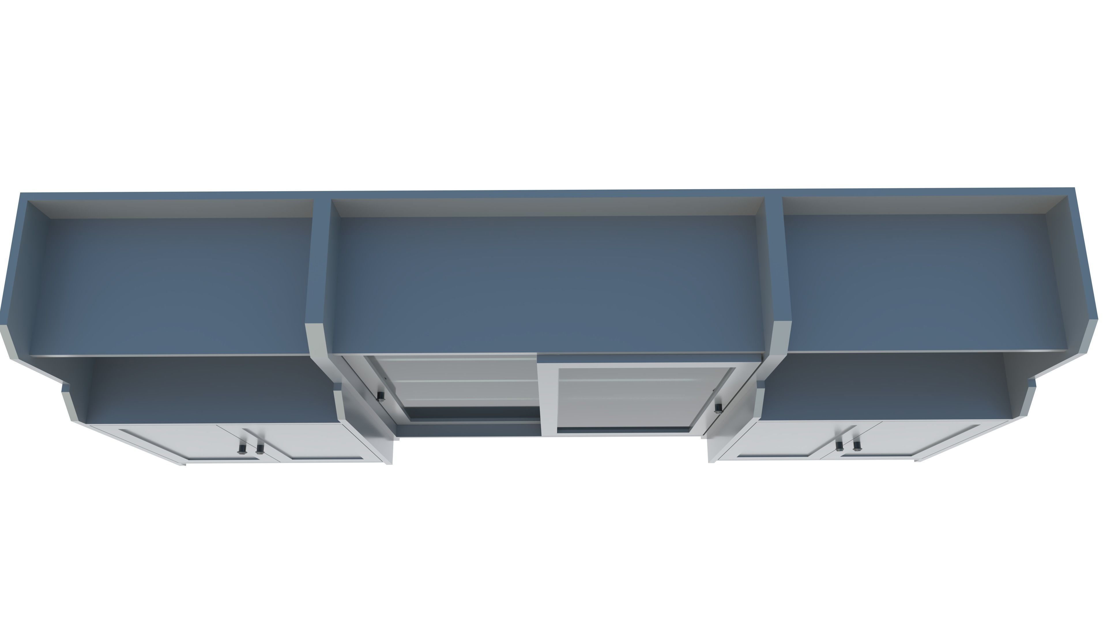 Storage combination 244x46x116 cm  3D model_2