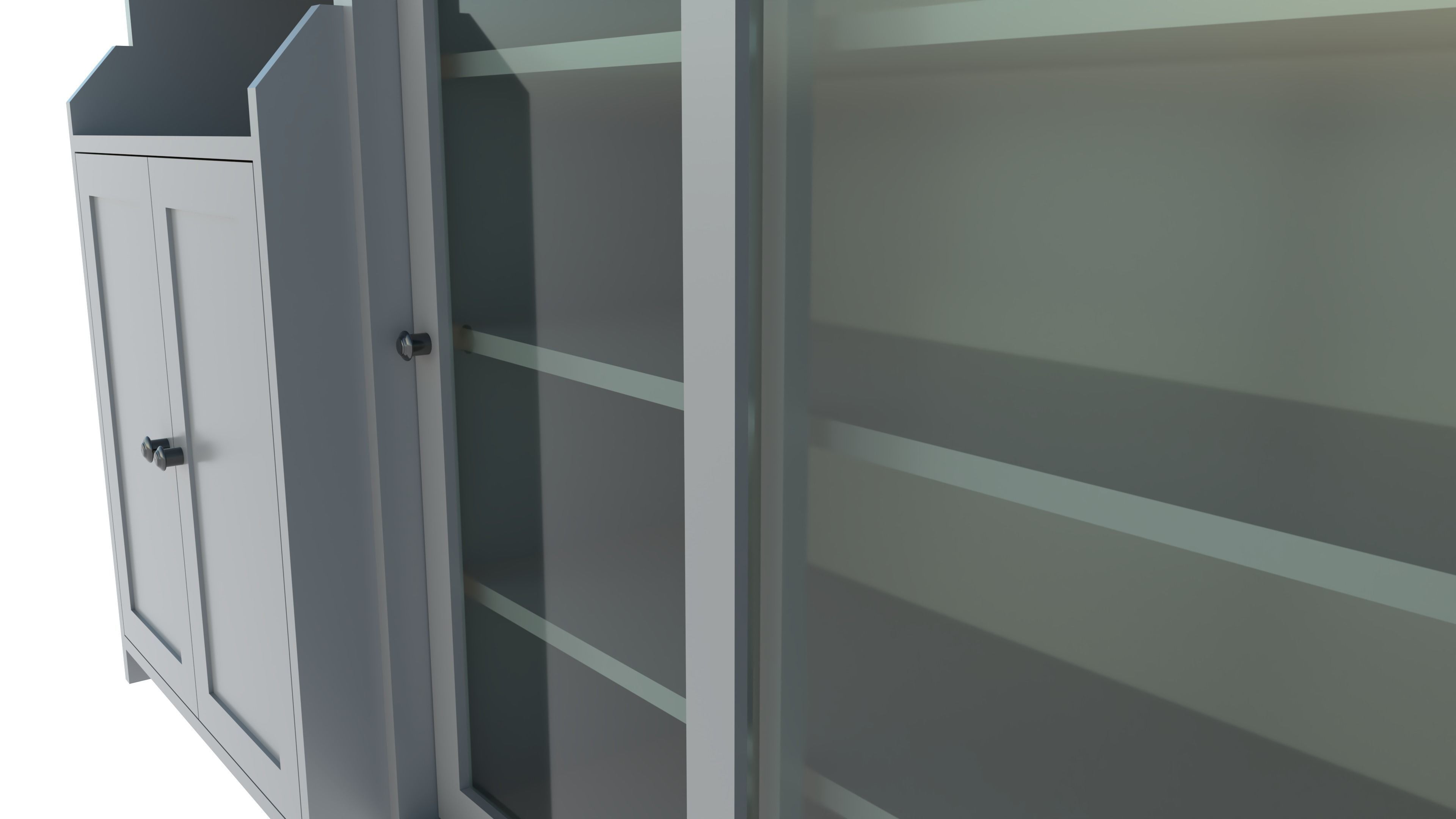 Storage combination 244x46x116 cm  3D model_3
