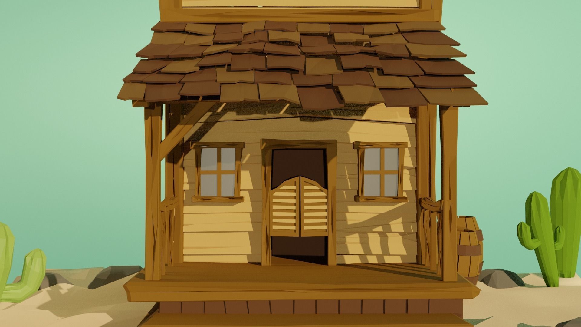 Wild West Building free VR / AR / low-poly 3D model | CGTrader