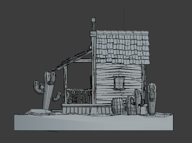 Wild West Building free VR / AR / low-poly 3D model | CGTrader