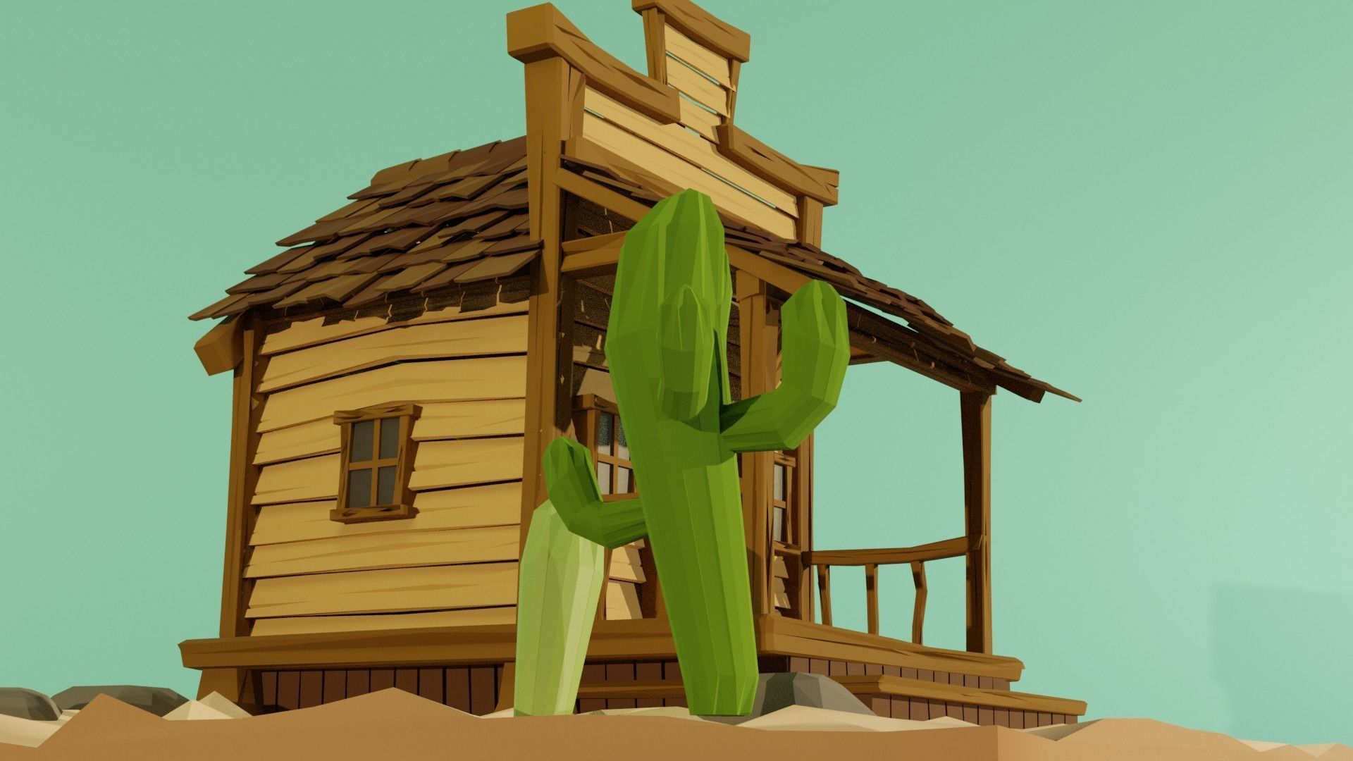 Wild West Building free VR / AR / low-poly 3D model | CGTrader
