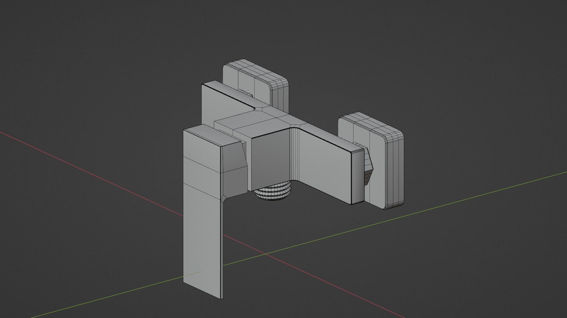 Faucet for shower PBR low-poly Low-poly 3D model_4