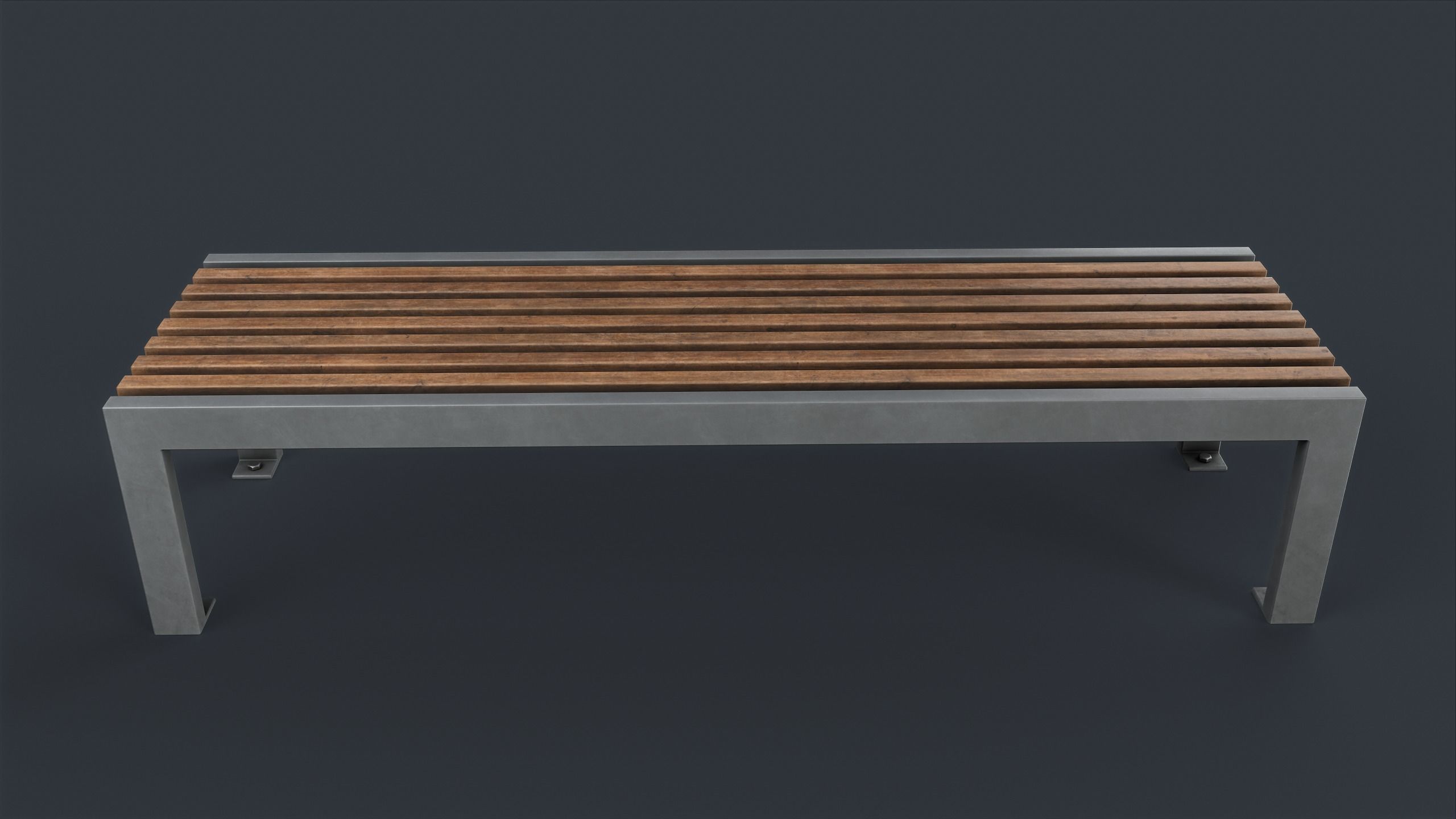 3D model Modern Outdoor Bench 20 PBR Game Ready VR / AR / low-poly ...