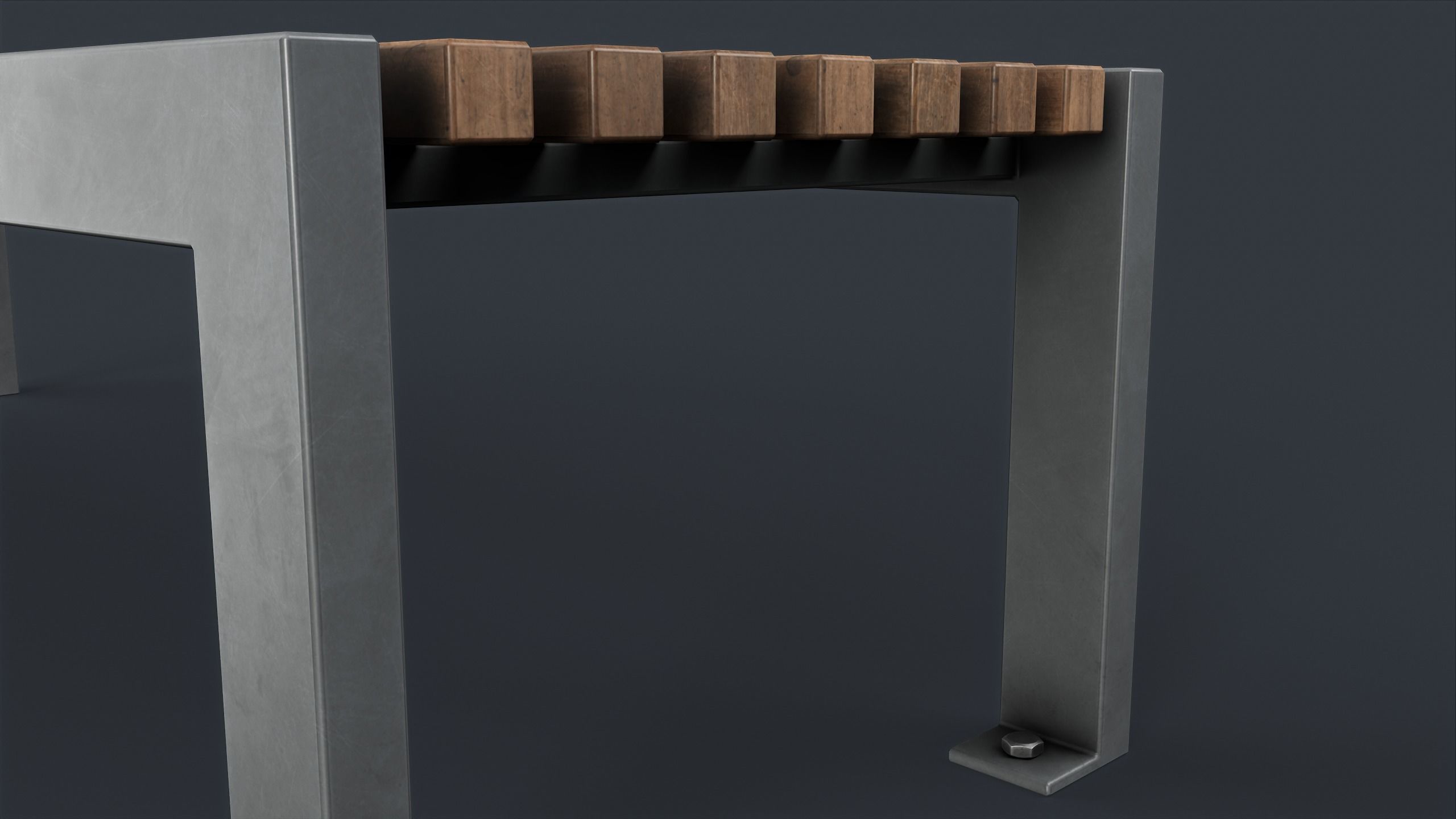 3D model Modern Outdoor Bench 20 PBR Game Ready VR / AR / low-poly ...
