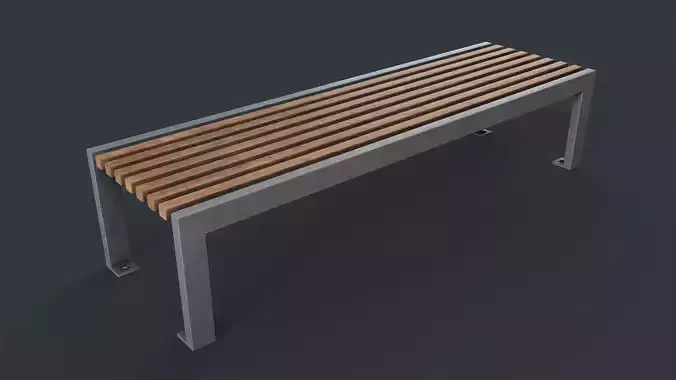 Modern Outdoor Bench 20 PBR Game Ready